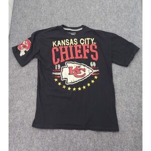 Vtg Kansas City Chiefs Football Shirt Tee 2XL Black NFL Team Tee Graphic Footbal
